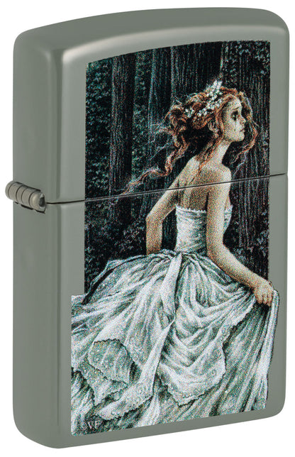 Zippo Victoria Francés Gothic Bride, Sage Green Lighter #48971