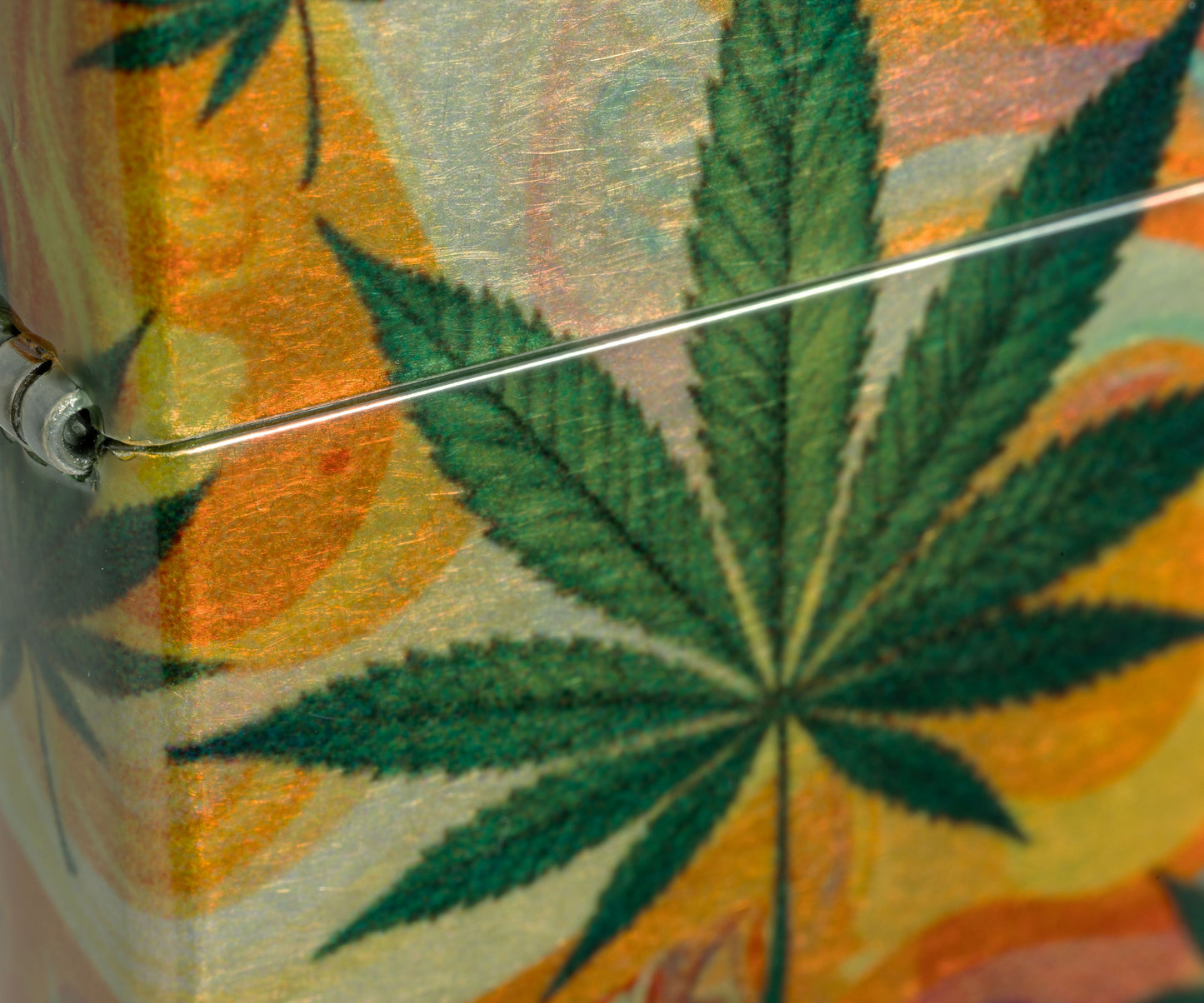 Zippo Cannabis Leaf, 540° Tumbled Chrome Lighter #47270