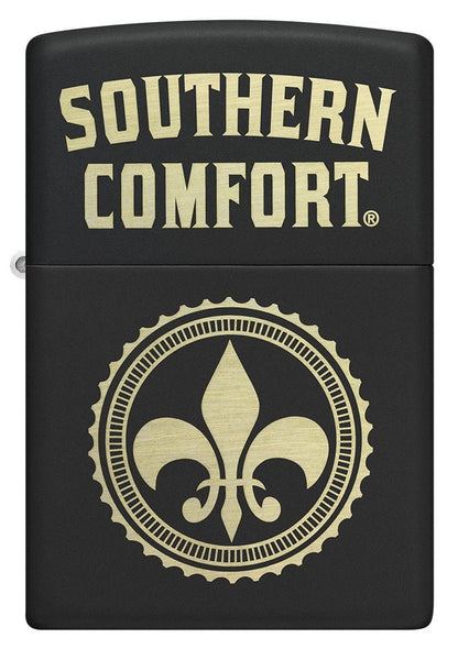 Zippo Southern Comfort Laser Engrave, Black Matte Finish Windproof Lighter #49834