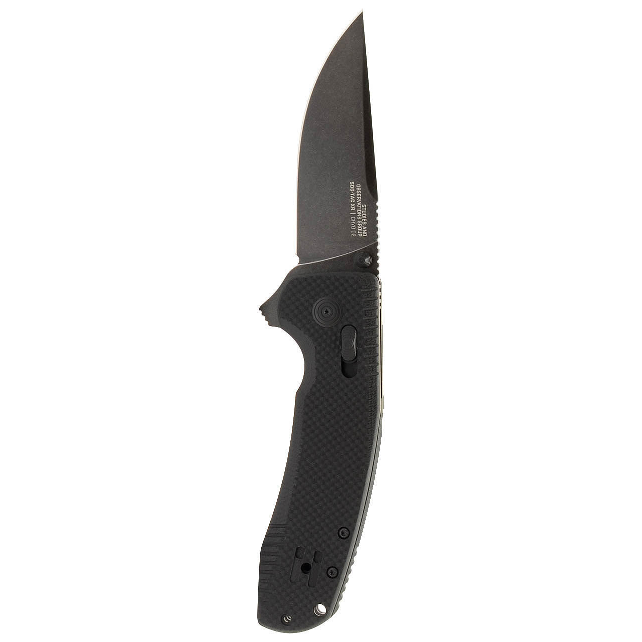 SOG SOG-TAC XR Folding Knife, Black, Stonewash Finish #12-38-01-41