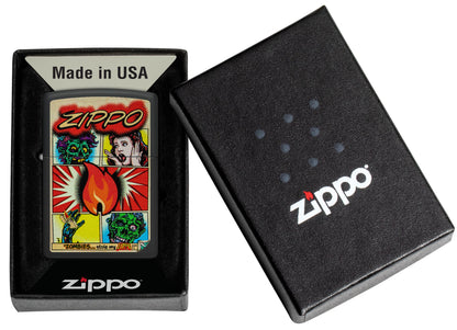 Zippo Comic Zombies Design, Black Matte Lighter #46229