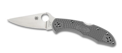 Spyderco Delica 4, Lightweight Flat Ground, Gray Handle, VG-10 Steel #C11FPGY