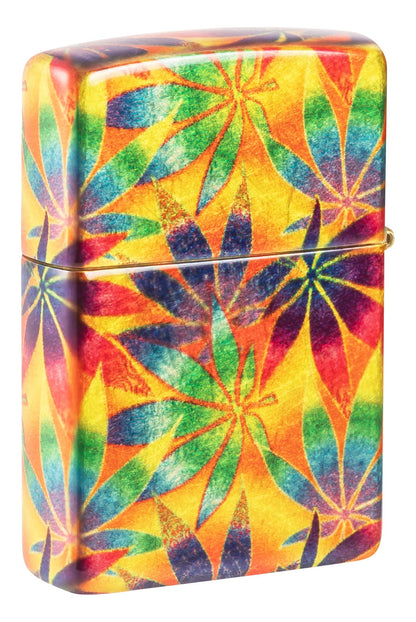 Zippo Cannabis 540 Fusion Tumbled Brass Design Lighter #48776