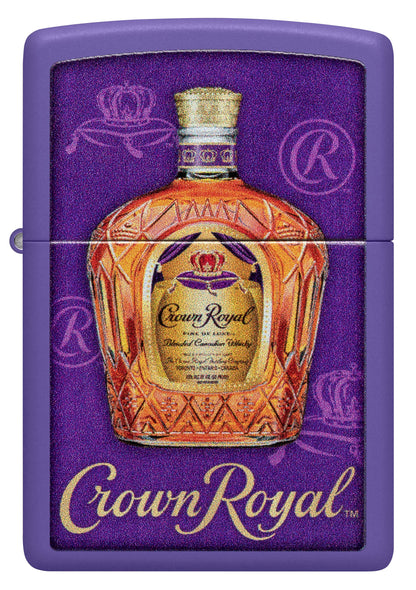 Zippo Crown Royal Whiskey, Purple Matte Color Image Lighter #48749