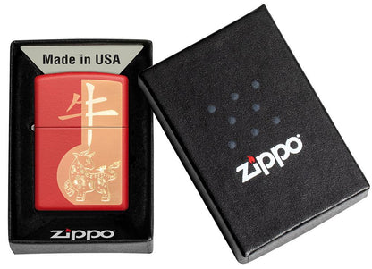 Zippo 2021 Year of the Ox Chinese Zodiac, Windproof Lighter #49233