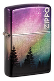 Zippo Aurora Borealis Design, 540 Tumbled Chrome Fusion Lighter #48771