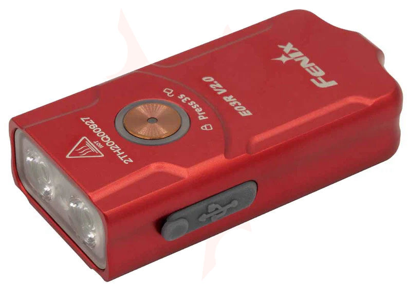 Fenix E03R V2.0 Limited Edition Rose Red Keychain Flashlight 500 Lumens LED