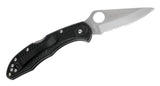 Spyderco Delica 4 Knife, Combo Blade, FRN Handle, Black #C11PSBK