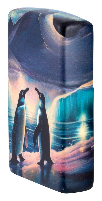 Zippo Penguin Design, 540 Color Glow In The Dark Lighter #46014