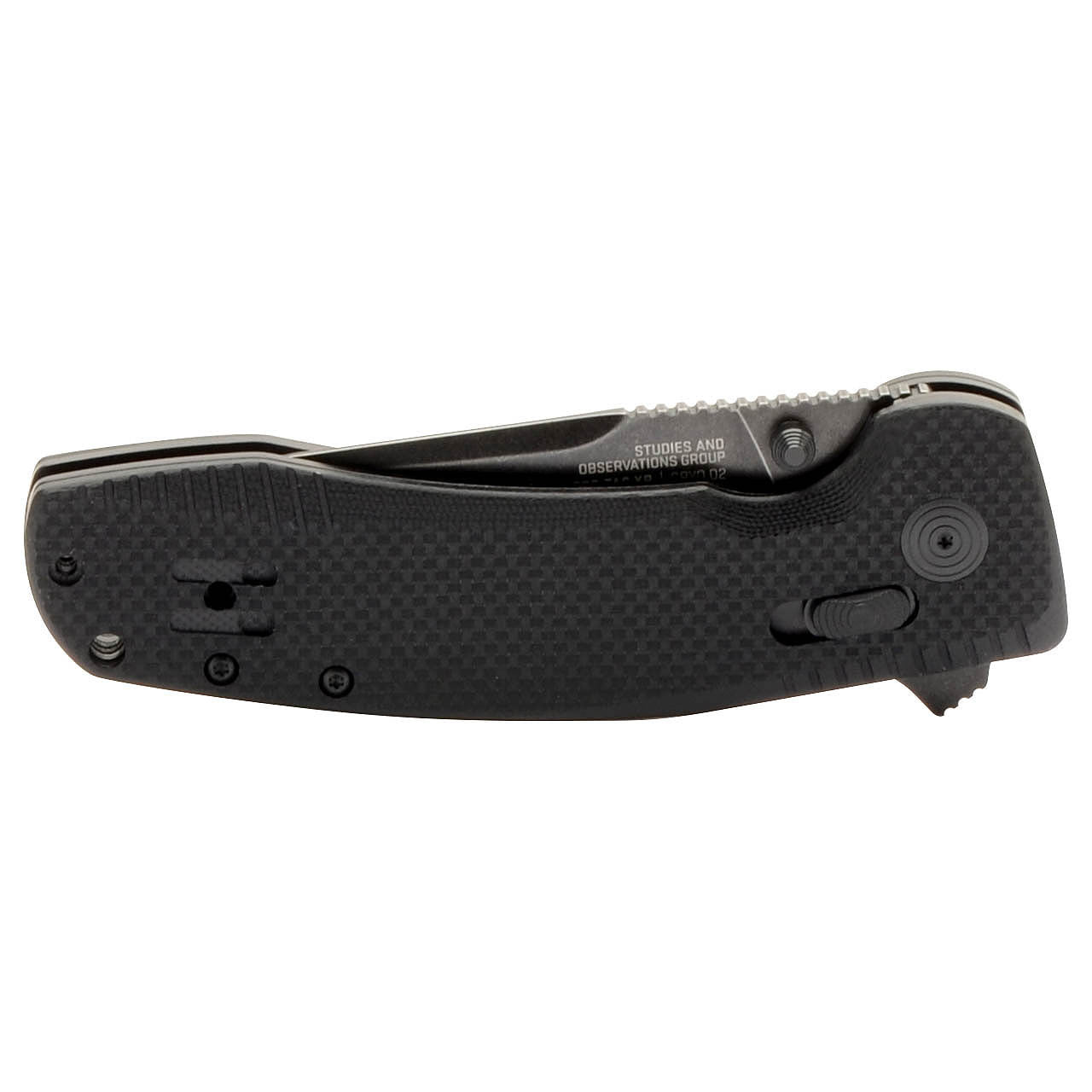 SOG SOG-TAC XR Folding Knife, Black, Stonewash Finish #12-38-01-41