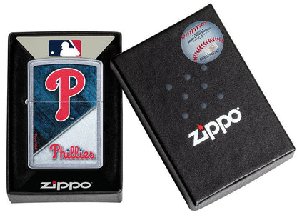 Zippo MLB Philadelphia Phillies Baseball Team Street Chrome Lighter #49744