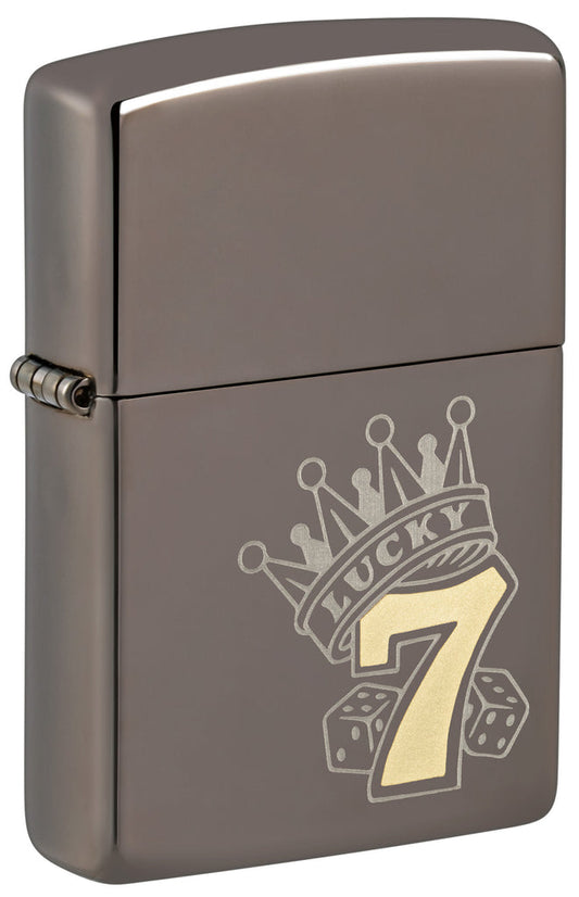 Zippo Lucky 7 Design, Black Ice Lighter #48913