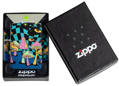 Zippo Mushrooms Design, Glow in the Dark 540 Lighter #46564