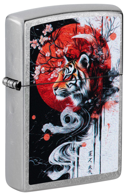 Zippo Tiger Blossom, Street Chrome Lighter #47439