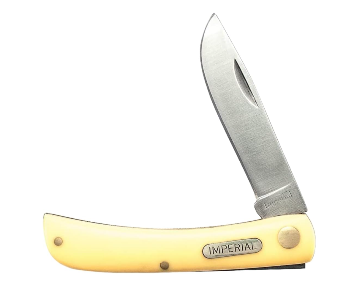 Schrade Imperial Yellow Single Blade Traditional Pocket Knife #IMP22Y