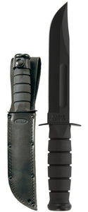 KA-BAR 7" Fighting Knife, w/Black Leather Sheath #1211