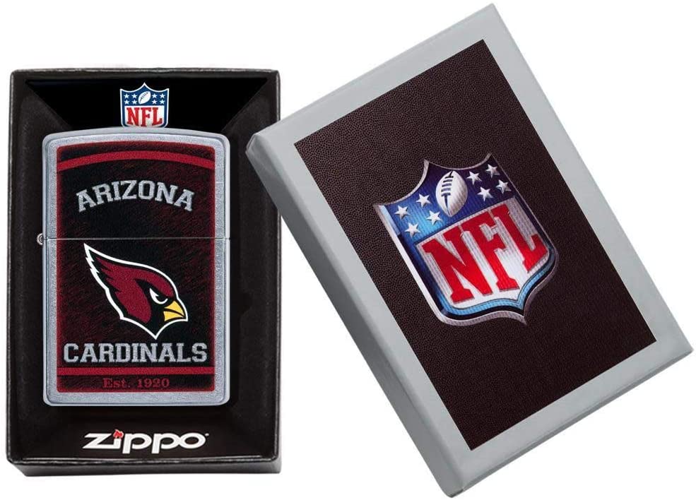 Zippo NFL Arizona Cardinals, Street Chrome Finish, Windproof Lighter #29932