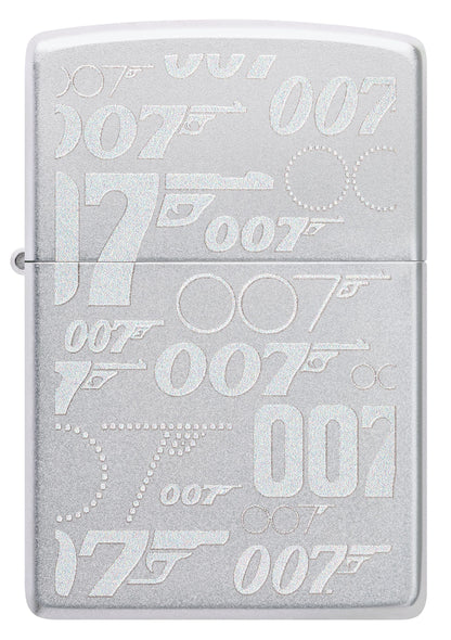 Zippo James Bond 007 Logo, Satin Chrome Lighter #48735