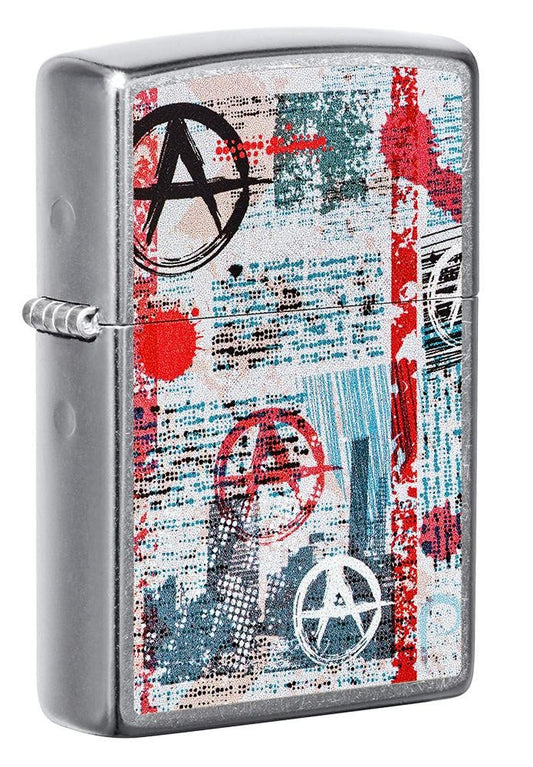 Zippo Anarchist Design, Street Chrome Design Windproof Lighter #49662
