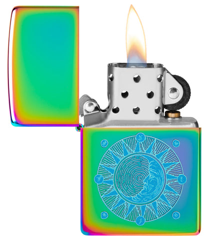 Zippo Sun and Moon Design, Multi Color Lighter #48960