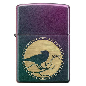 Zippo Moonlight Raven Design, Iridescent Lighter #49186