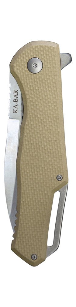 KA-BAR Jarosz Spear Point Flipper, 3.5" Blade, AUS 8A Stainless Steel #7509