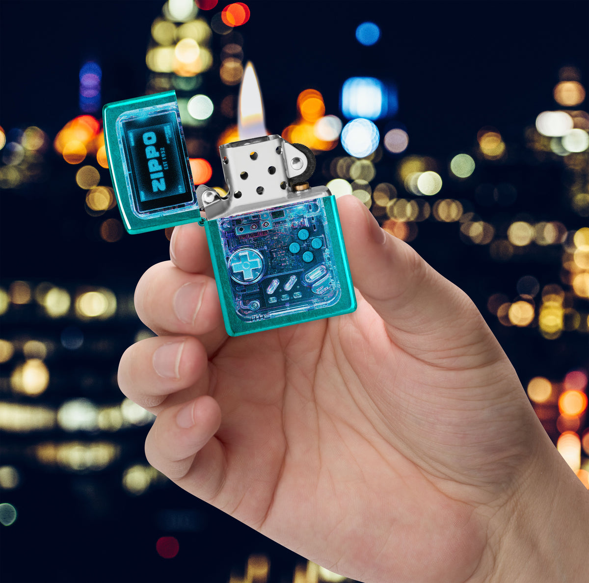 Zippo Retro Handheld, Candy Teal Lighter #47434