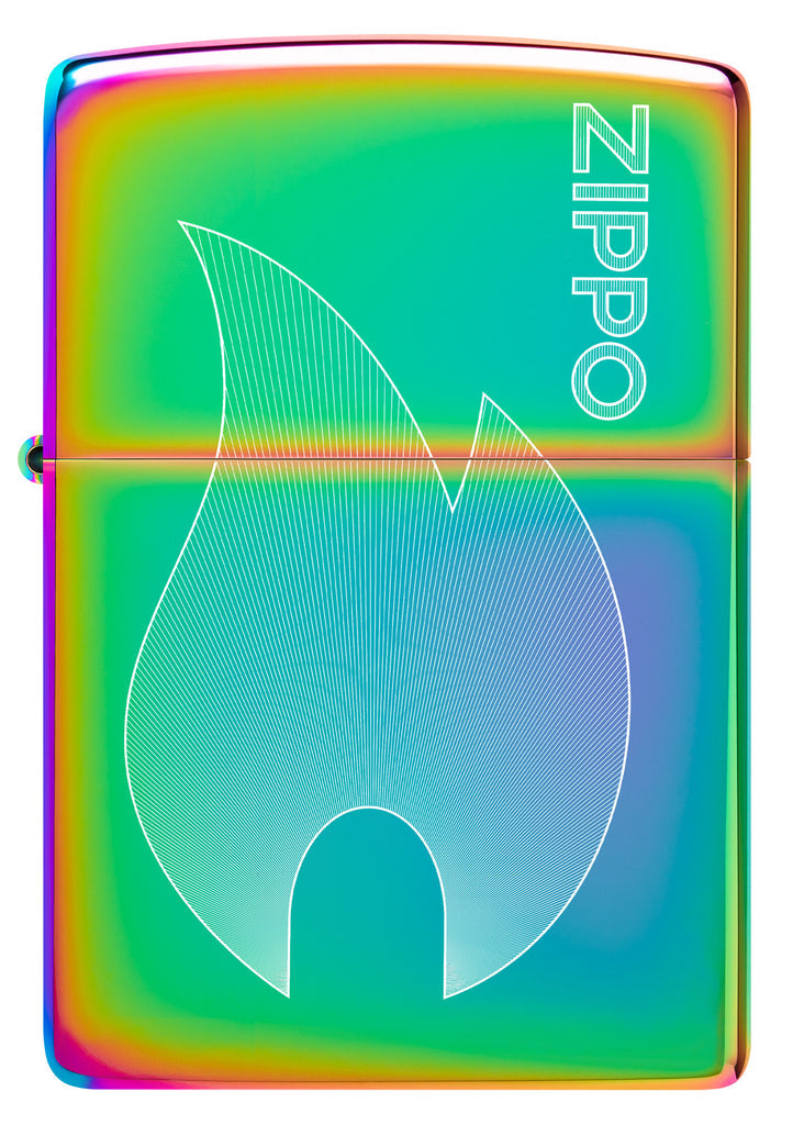 Zippo Flame Design, Laser Fancy Fill Multi Color Lighter #48978