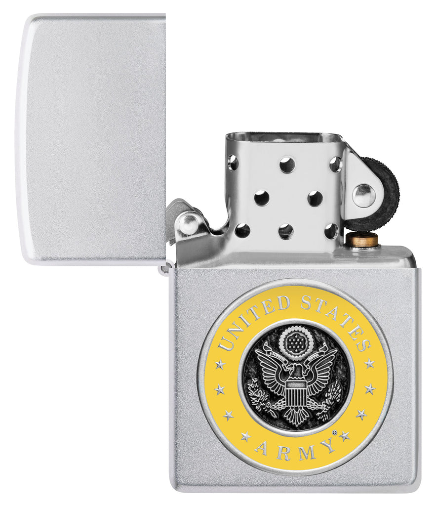 Zippo United States Army, Satin Chrome Lighter #48977