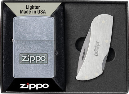 Zippo Lighter and Knife Gift Set #49391