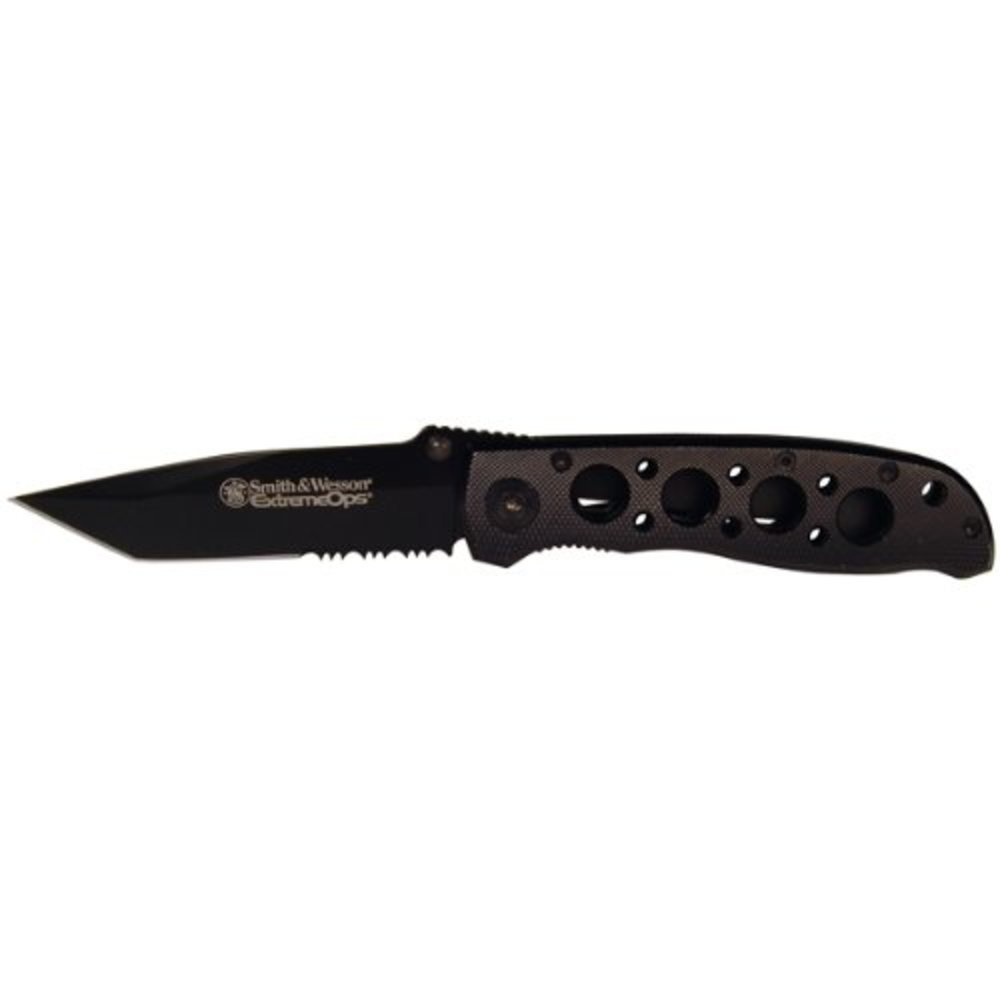 Smith & Wesson Extreme Ops Ambidextrous Folding Knife, 4.1" Black Tanto #CK5TBS