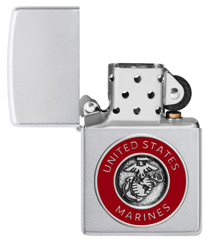 Zippo United States Marines Corps, Sating Chrome Lighter #48974