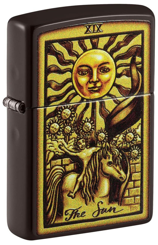 Zippo The Sun Tarot Card Design, Brown Lighter #48452