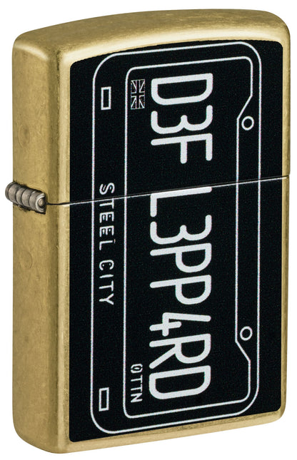 Zippo Def Leppard Steel City Street Brass Lighter #47223