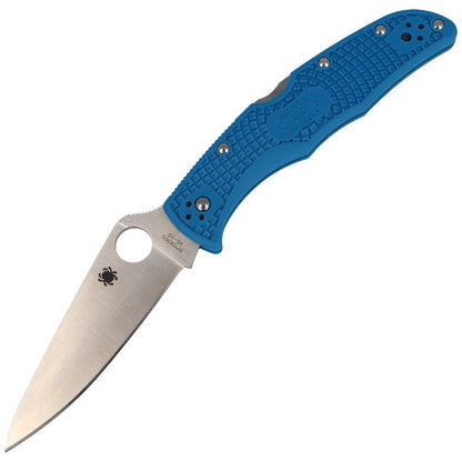 Spyderco Endura VG10 Knife, Flat Ground Blue FRN #C10FPBL