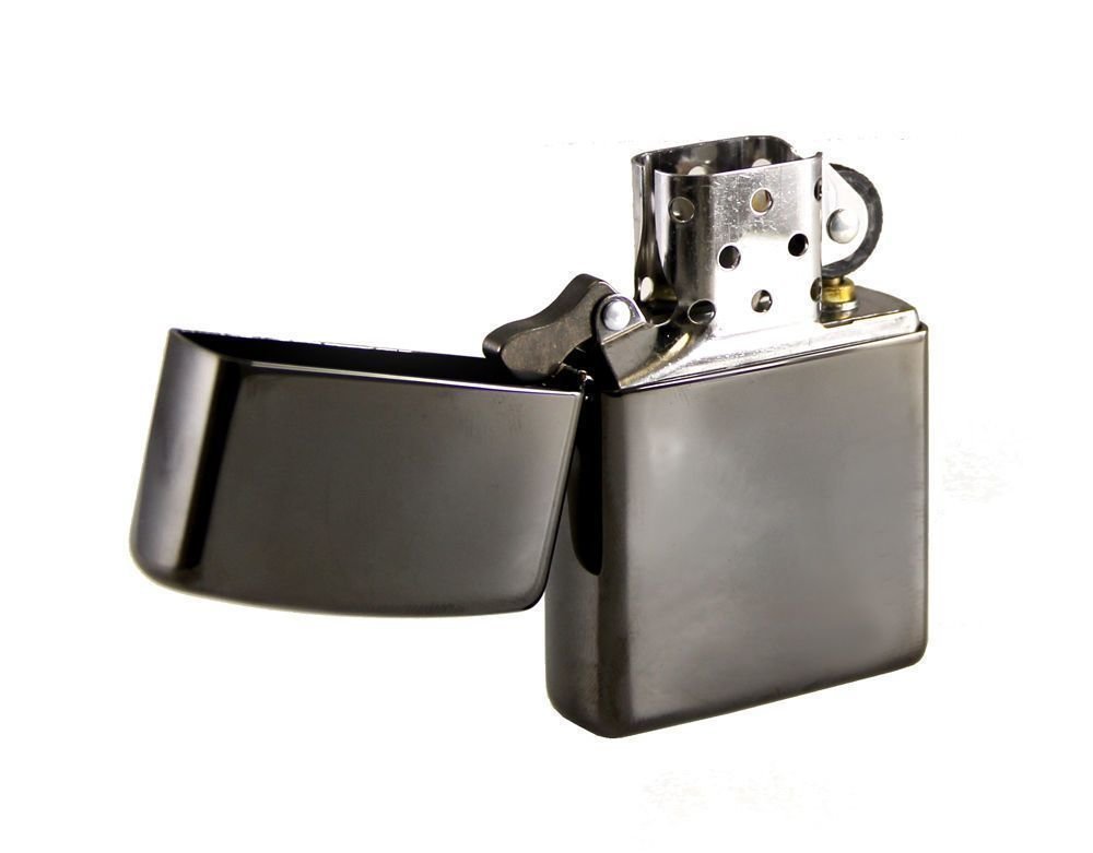 Zippo Classic High Polish Black Base Model Lighter #24756