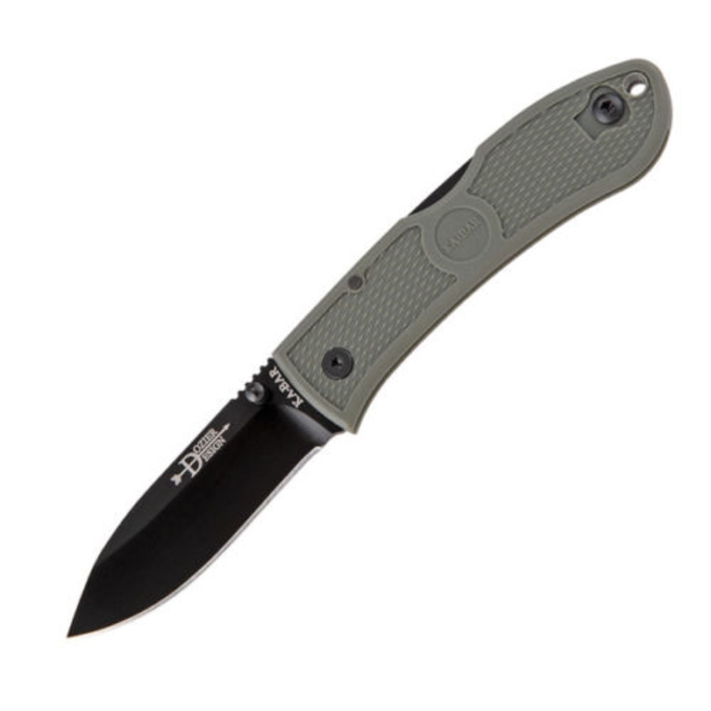 Ka-Bar Dozier Folding Hunter With Thumb Stud, Foliage Green #4062FG