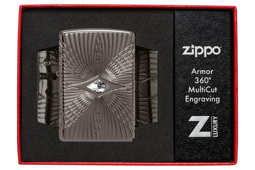 Zippo Pattern Design, Armor Black Ice MultiCut Lighter #49291