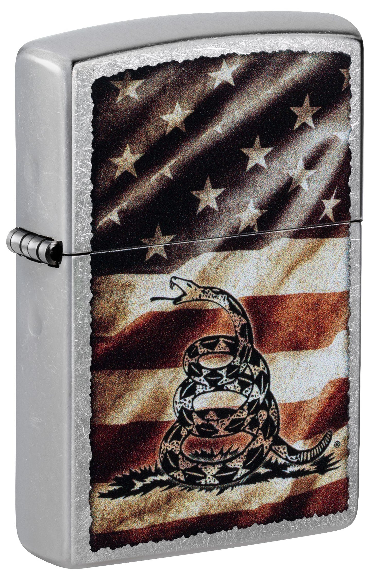 Zippo Don’t Tread On Me Design, Street Chrome Lighter #46417