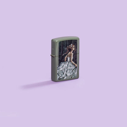 Zippo Victoria Francés Gothic Bride, Sage Green Lighter #48971