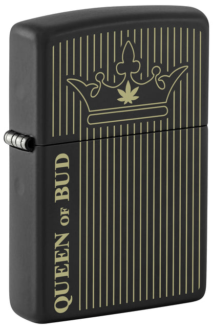 Zippo Cannabis - Queen Of Bud, Laser Engrave Black Matte Lighter #46683