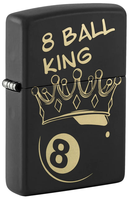 Zippo 8 Ball King, Black Matte Lighter #46291