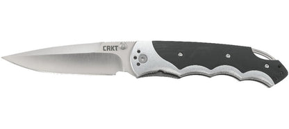 CRKT Fire Spark Folding Knife Locking Liner, Black, Plain Edge Blade #1050K