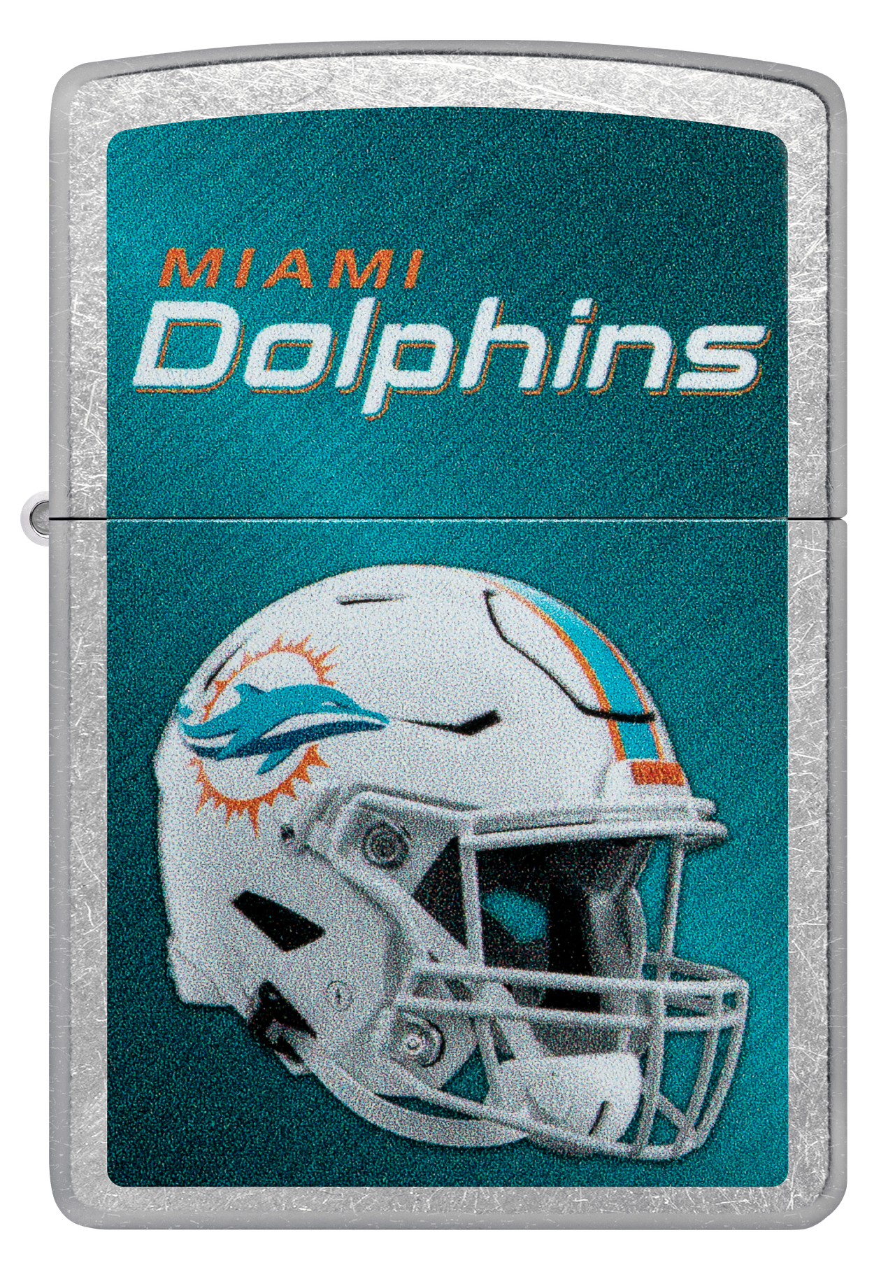 Zippo NFL Miami Dolphins Helmet Design, Street Chrome Lighter #48438