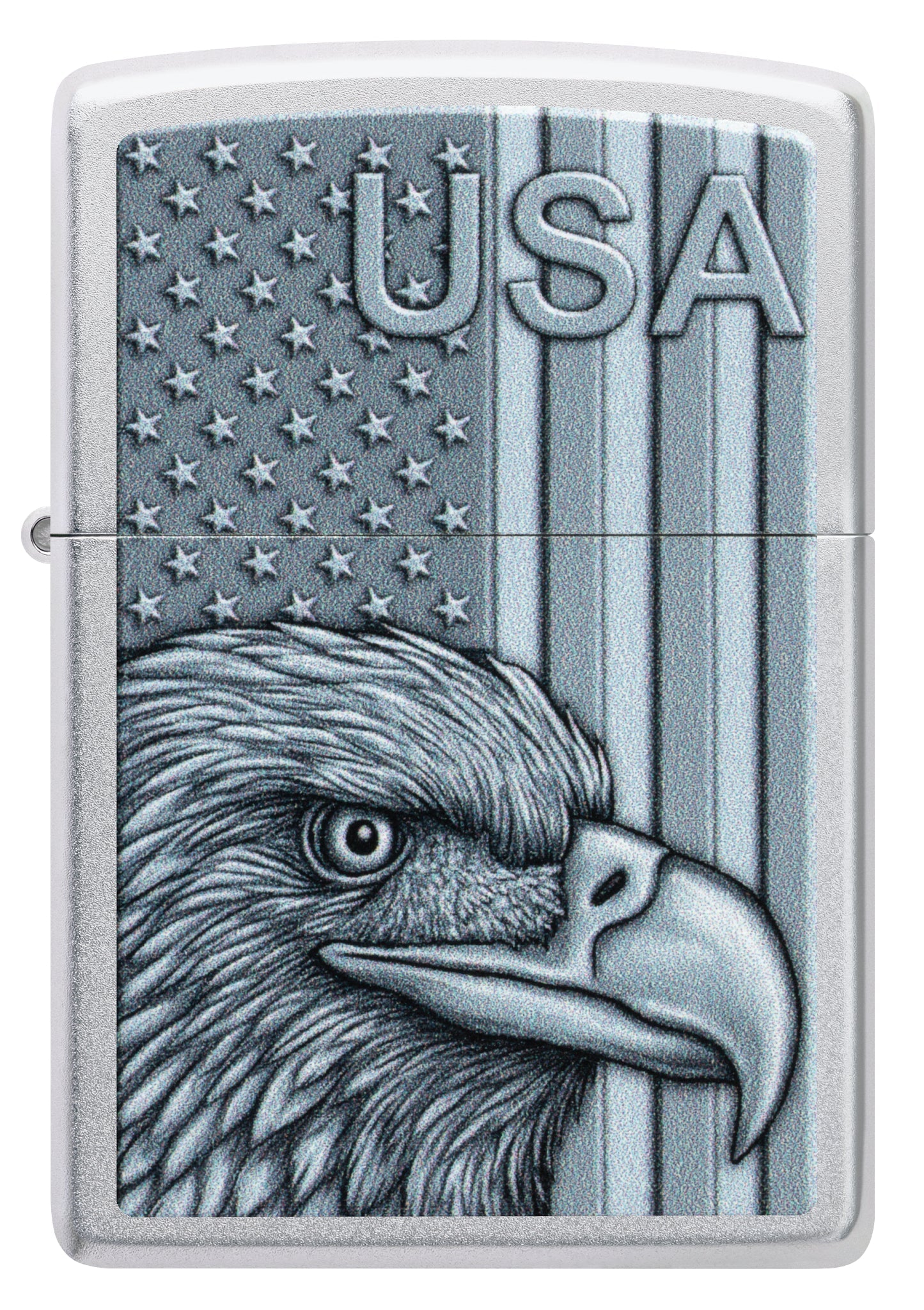 Zippo USA Pride Eagle Design, Satin Chrome Lighter #46825