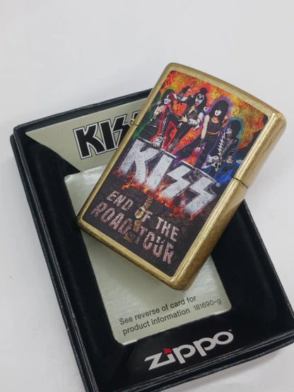 Zippo KISS End of the Road Tour, Street Brass Lighter #46972
