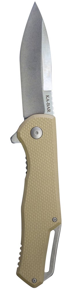 KA-BAR Jarosz Spear Point Flipper, 3.5" Blade, AUS 8A Stainless Steel #7509