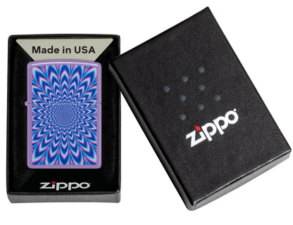 Zippo Optic Wave, Smoky Lavender Lighter #47267