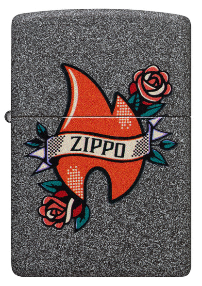 Zippo Flame Tattoo, Iron Stone Lighter #47268