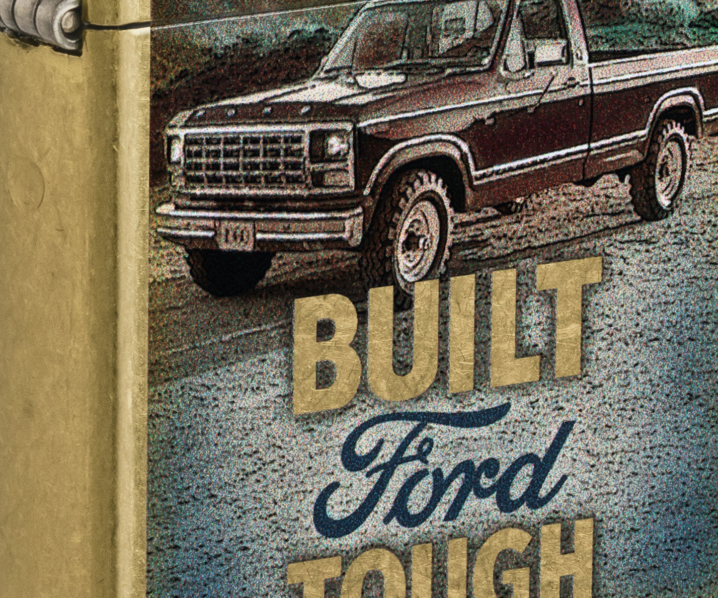 Zippo Ford Built Tough, Street Brass Lighter #47398